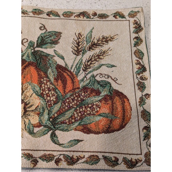 Set Of 6 Tapestry Placemats Pumpkin Fall Thanksgiving Harvest 19"x 13" Halloween - Picture 10 of 11